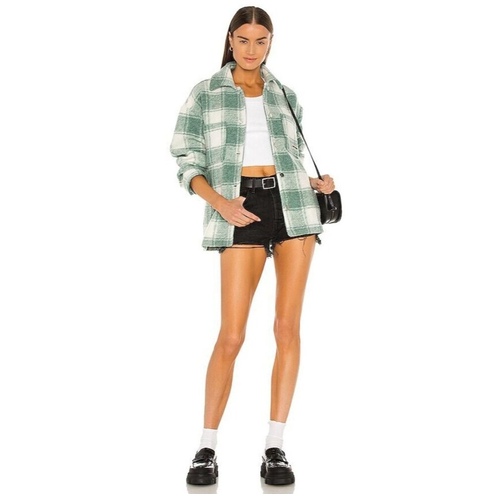 Local Heroes Twiggy Green Shirt Jacket Dark Green - Picture 3 of 9